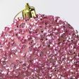 100mm Sequin & Glitter Ball Ornaments: Pale Pink (Box of 4) Fashion