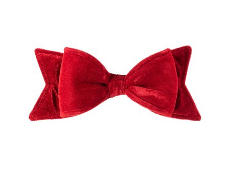 12  Velvet Bow Ornament: Red For Discount