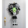 12  Embossed Metal Mrs. Frankenstein Head Decoration Hot on Sale