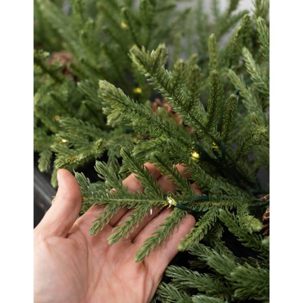 6  Battery Operated Lighted Spruce Garland (100 LEDs) Online