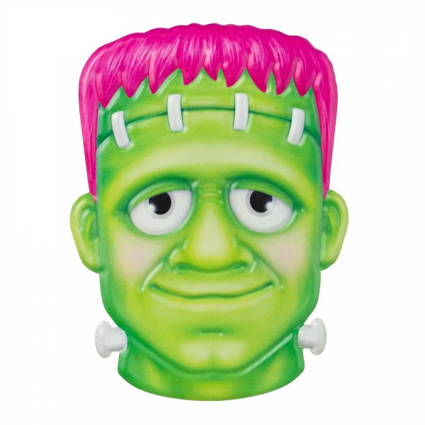 10  Embossed Metal Frankenstein Head Decoration: Pink Online