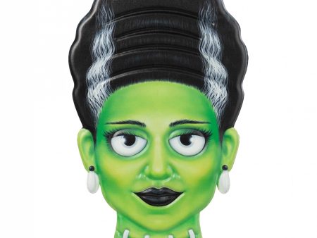 12  Embossed Metal Mrs. Frankenstein Head Decoration Hot on Sale