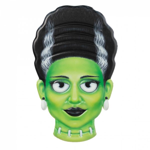 12  Embossed Metal Mrs. Frankenstein Head Decoration Hot on Sale