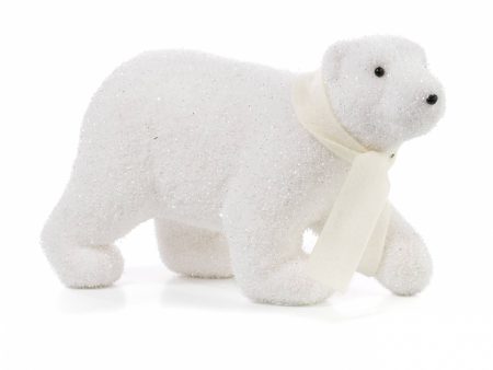 13  Flocked Polar Bear Decoration Supply