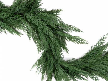 6  Deluxe Faux Cedar Arborvitae Garland Cheap