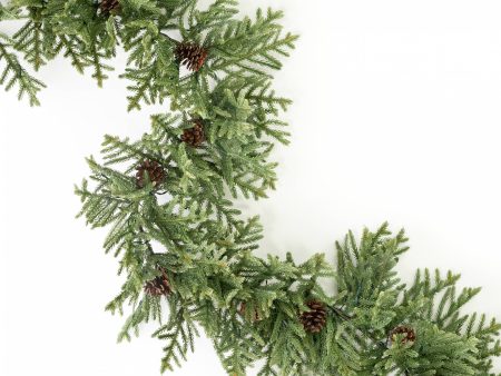 6  Battery Operated Lighted Spruce Garland (100 LEDs) Online