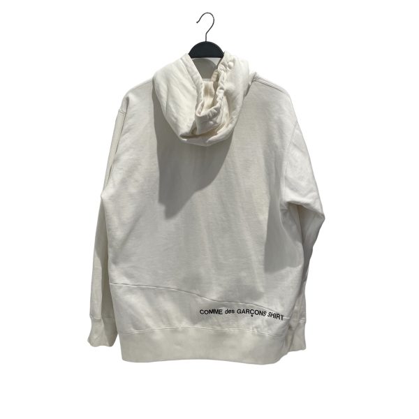 COMME des GARCONS Supreme Hoodie L Cotton WHT Oversize  For Discount