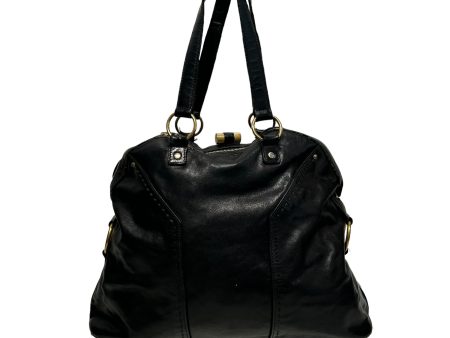 YVES SAINT LAURENT Tote Bag Leather BLK  For Cheap