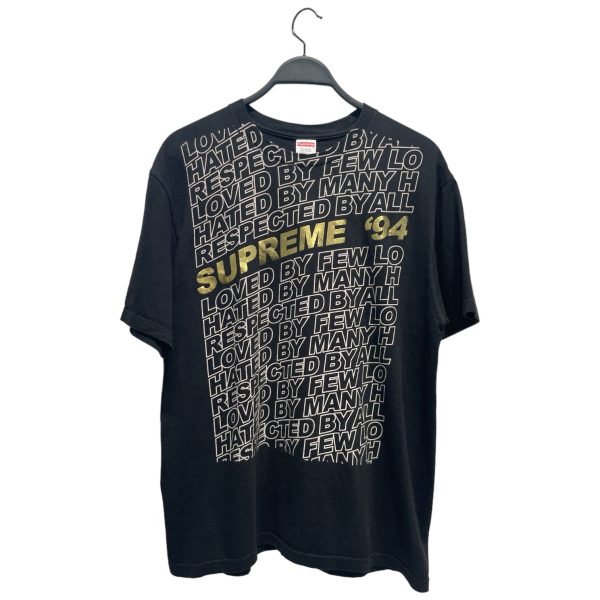 Supreme T-Shirt L Cotton BLK All Over Print RESPECTED Online now