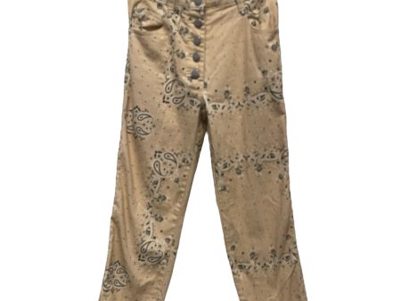 MIAOU Straight Pants 25 Paisley Cotton BEG  Fashion