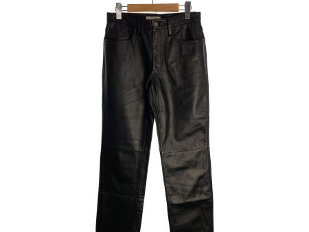 yohji yamamoto A.A.R Straight Pants M Black Leather  For Cheap