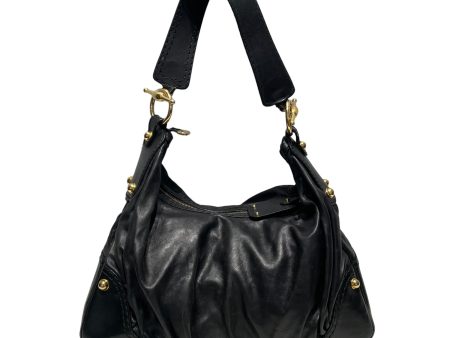 GUCCI Hand Bag S Leather BLK Jockey on Sale