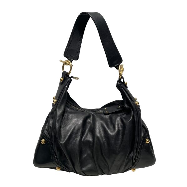 GUCCI Hand Bag S Leather BLK Jockey on Sale