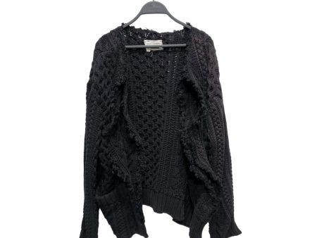 GREG LAUREN Cardigan 3 Acrylic BLK GREG LAUREN DISTRESSED KNIT For Cheap