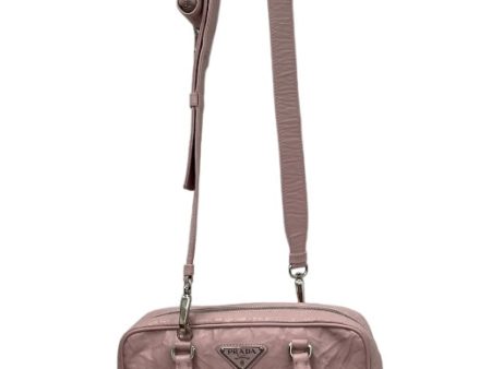 PRADA Cross Body Bag FREE Leather PNK RE-EDITION NAPA LEATHER BAG For Sale