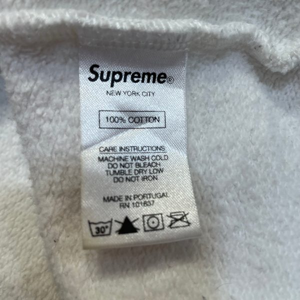 COMME des GARCONS Supreme Hoodie L Cotton WHT Oversize  For Discount