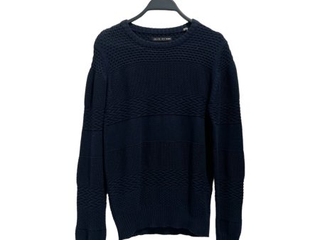 TETE HOMME Sweater L Wool NVY  Discount