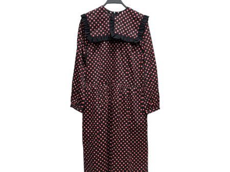 COMME des GARCONS LS Dress S Polka dot Cotton BLK  Hot on Sale