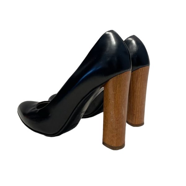 YVES SAINT LAURENT Heels US 7 Leather BLK  For Sale