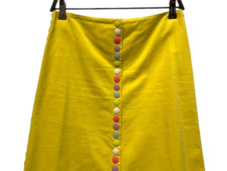 MOSCHINO Long Skirt 6 Cotton YEL pastel buttons on Sale