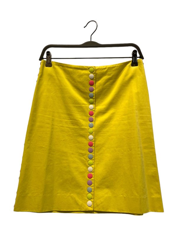 MOSCHINO Long Skirt 6 Cotton YEL pastel buttons on Sale