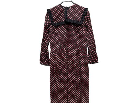 COMME des GARCONS LS Dress M Polka dot Cotton BLK girl Cheap