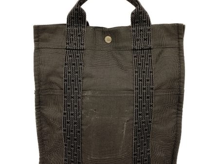 HERMES Backpack GRY Canvas All Over Print Online Hot Sale