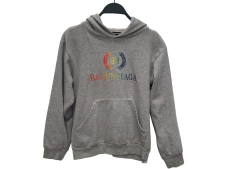 BALENCIAGA Hoodie 10 Graphic Cotton SLV RAINBOW LOGO For Cheap