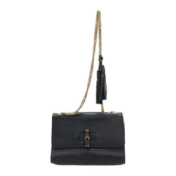 GUCCI Cross Body Bag Black Leather 387611 A7M0G 1000 Supply