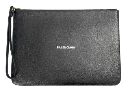 BALENCIAGA Pouch Leather BLK COMPUTER POUCH Supply