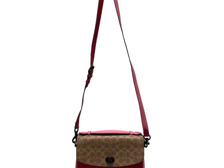 COACH Cross Body Bag Leather PNK  Discount