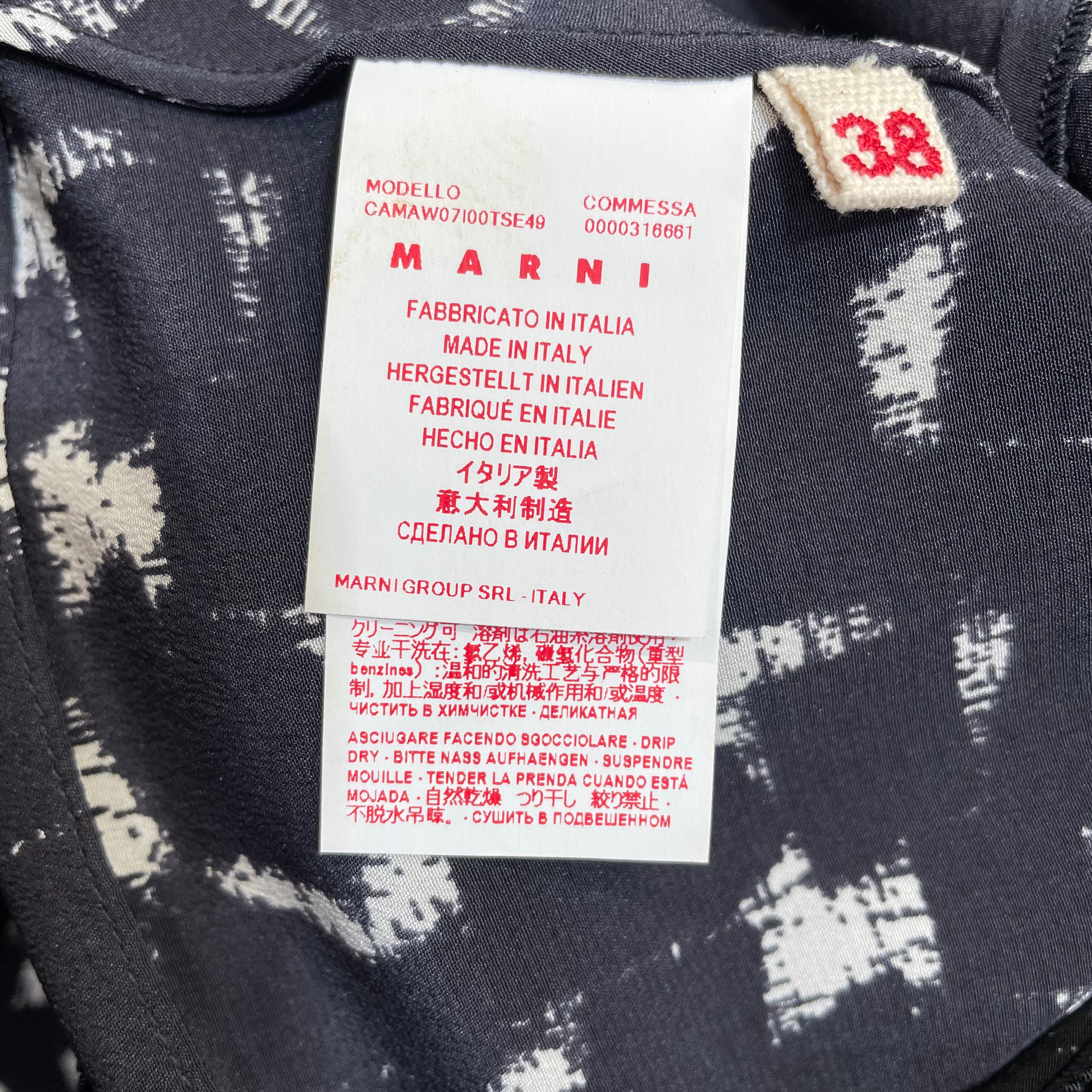 MARNI   SS Blouse 40 Plain Cotton BLK  W [Street] Street  Supply