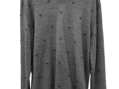 COMME des GARCONS HOMME DEUX Sweater L All Over Print Wool GRY  Supply