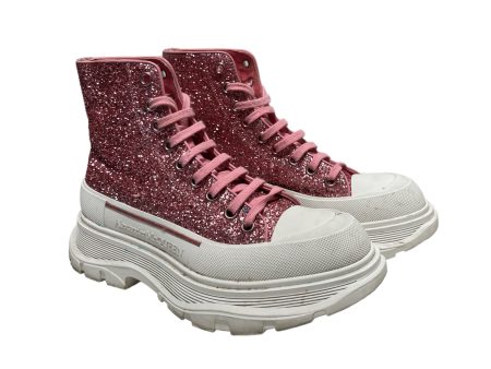 Alexander McQueen Hi-Sneakers EU 39 Glitter PNK TRED SLICK GLITTER HIGH TOPS Online Hot Sale