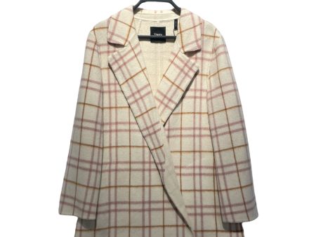 theory Coat M Plaid Wool CRM  Hot on Sale