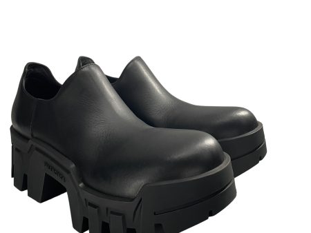 BALENCIAGA Shoes EU 41 Leather BLK BULLDOZER SLIP-ON Discount