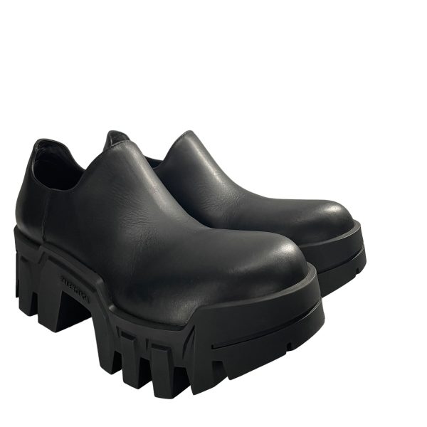 BALENCIAGA Shoes EU 41 Leather BLK BULLDOZER SLIP-ON Discount