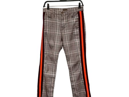 mother Bottoms M Plaid Cotton CRM  on Sale