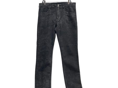 GIVENCHY Straight Pants 34 Cotton BLK SPECKLED DISTRESS JEANS Online Sale