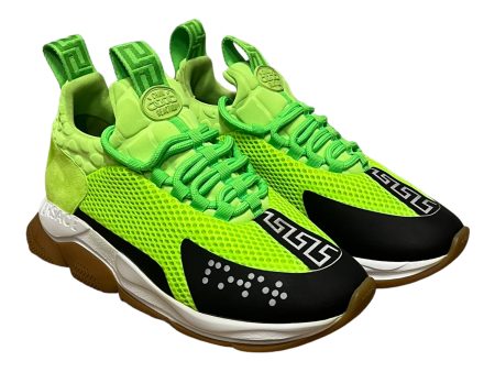 VERSACE Low-Sneakers EU 39 GRN Chain Cross Lime on Sale