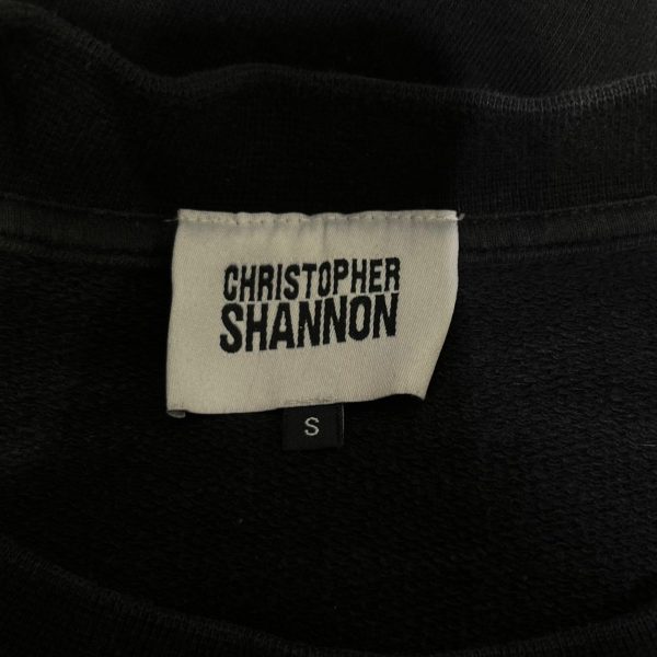 CHRISTOPHER SHANNON Sweatshirt S Cotton BLK CONSTANT STRESS on Sale