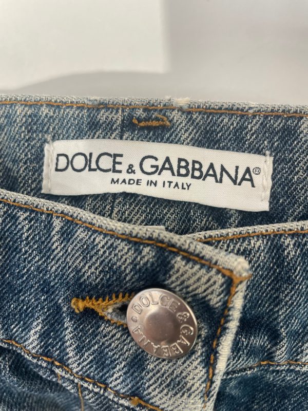 DOLCE&GABBANA Straight Pants 38 Cotton BLU  Online