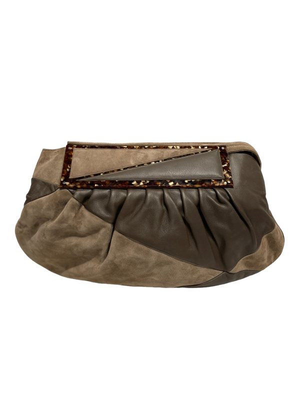 FENDI Clutch Bag L Suede BRW  Hot on Sale