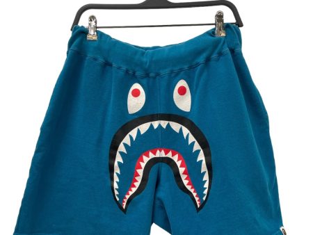 BAPE Shorts M Cotton BLU Graphic SHARK SHORTS TEAL on Sale