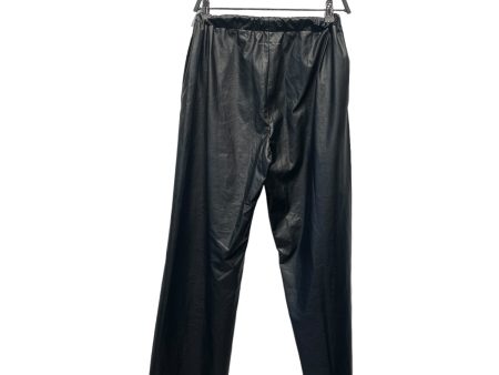 MM6 Wide Leg Pants 38 Leather BLK  Hot on Sale