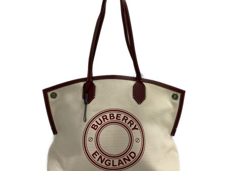 BURBERRY Tote Bag WHT Canvas Plain 8037378-A1395 Supply