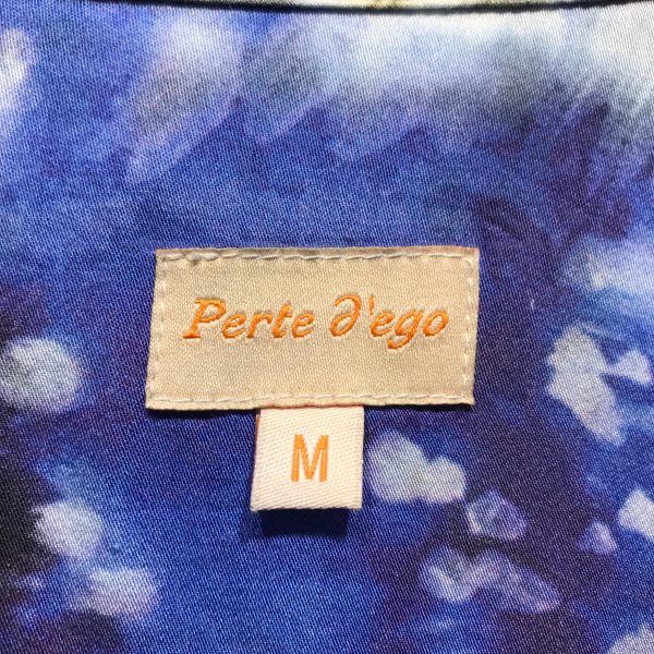 Perte D ego SS Blouse M All Over Print Cotton BLU  Supply