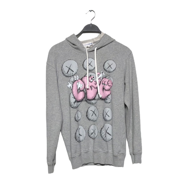 COMME des GARCONS SHIRT KAWS Hoodie L Cotton GRY Cheap