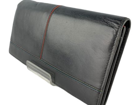 Paul Smith Long Wallet BLK Leather Plain Online