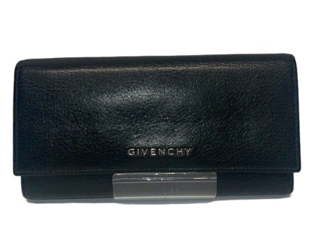 GIVENCHY Long Wallet Leather BLK  For Discount